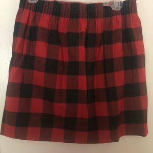 J.Crew Buffalo Plaid elastic skirt